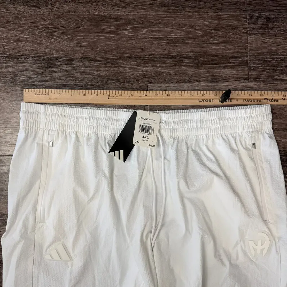 Adidas Mahomes ZNE Woven Track Pants Joggers Men's Size 3XL White JY3801 New